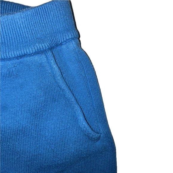 Organic Cotton Knit Wide Leg Trouser, Blue, 1 - 2 years - Picture 3 of 5